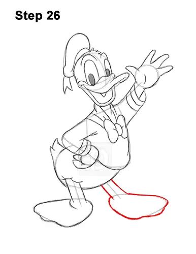 How To Draw Donald Duck Full Body Video Step By Step Pictures