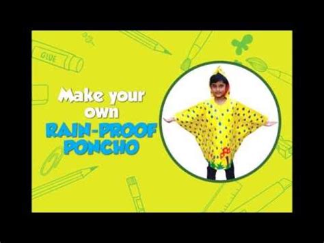 This is my diy rain poncho i use while backpacking. How To Make A Rain-proof Poncho | DIY art & craft videos for kids from SMART - YouTube
