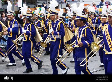 Brass Band At The Carnival Parade On Mardi Gras French Quarter New