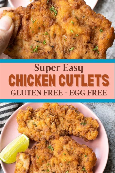 Super Easy Breaded Chicken Cutlets No Egg Gluten Free Recipe