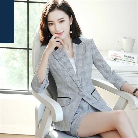 Buy Fashion Plaid Striped Suit Jacket Female Summer Slim Thin Korean Ol Casual