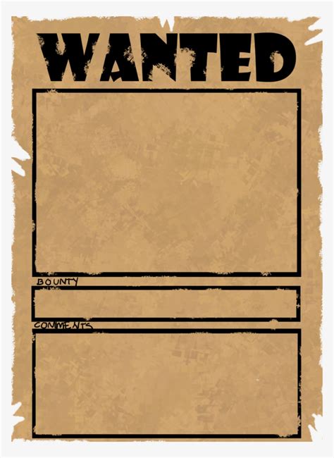 Blank Wanted Poster Template