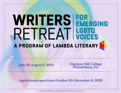 2024 Writers Retreat For Emerging Lgbtq Voices Lambda Literary
