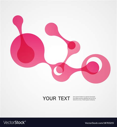 Pink Molecule On A White Background Royalty Free Vector