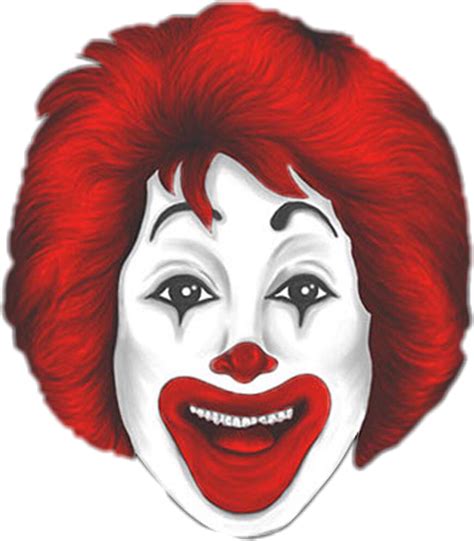 Macdonalds Sticker Ronald Mcdonald Face Drawing Clipart Large Size