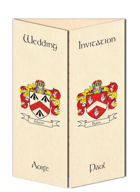 Family Crest Wedding Invitations Wedding Stationery