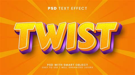 Premium Psd Twist Editable Text Effect In Cartoon And Kids Text Style
