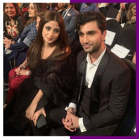 Beautiful Couple Sajal Aly And Ahad Raza Mir At Hum Style Awards