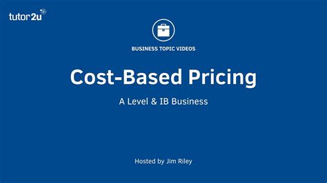 All ways to price products and services, but what do they mean? Pricing Strategies: Cost-Based Pricing - YouTube