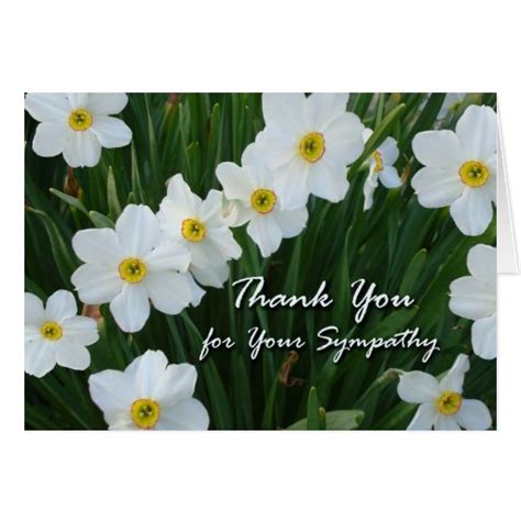Free online flower bouquet thank you ecards on thank you. Thank You for Sympathy, Narcissus Flowers Card | Zazzle