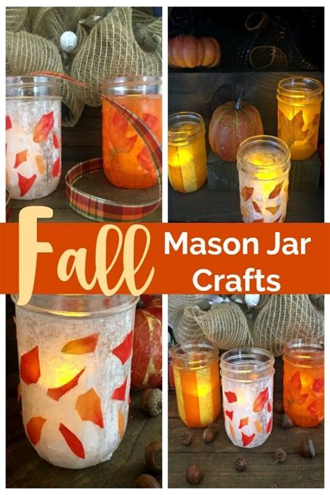 Fall Mason Jar Craft Fall Mason Jar Crafts Fall Mason Jars Jar Crafts
