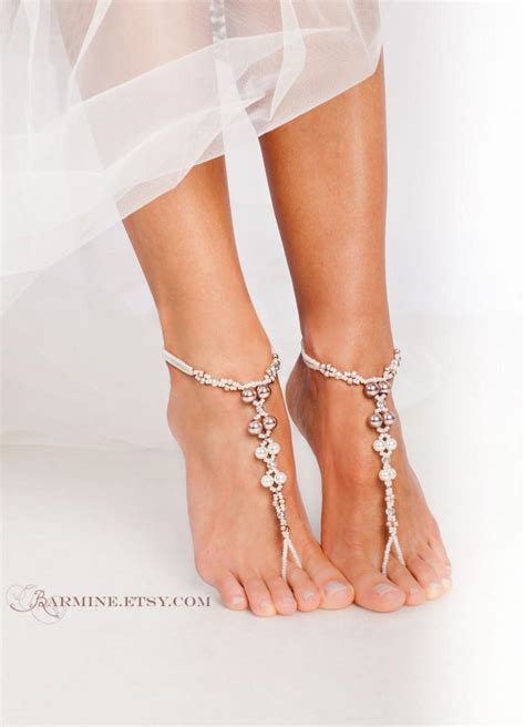 vintage pink beaded barefoot sandals bridal foot jewelry beach wedding barefoot sandals bridal