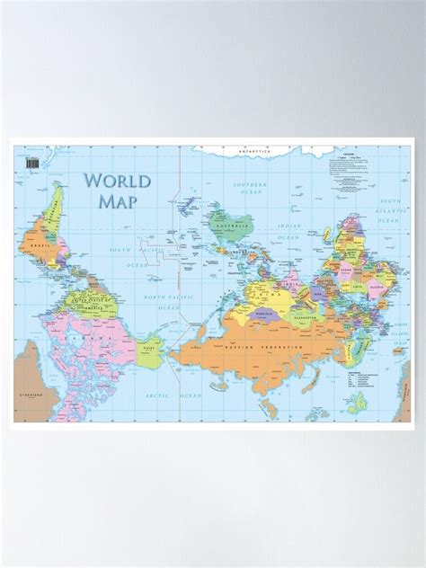 Póster Mapa Del Mundo Al Revés De Aislingodonnell Free Printable