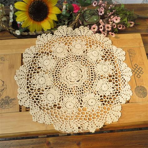 Maybe you would like to learn more about one of these? Small Round Lace Table Cloth Vintage Crochet Cotton Floral ...