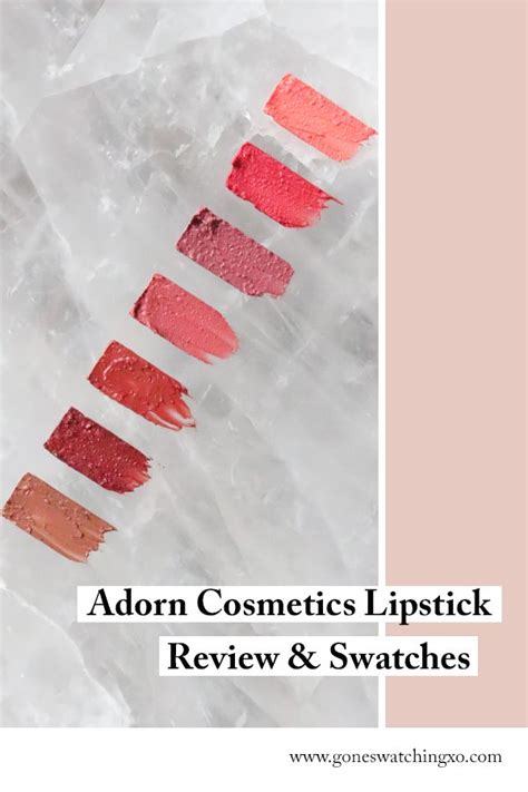 Adorn Cosmetics Organic Lipstick Review And Swatches Adorn Cosmetics