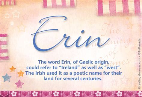 Erin Name Meaning Erin Name Origin Name Erin Meaning Of The Name