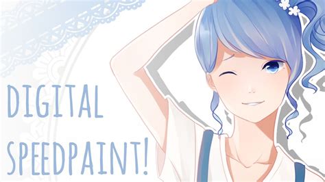Digital Speedpaint Anime Girl Paint Tool Sai Youtube