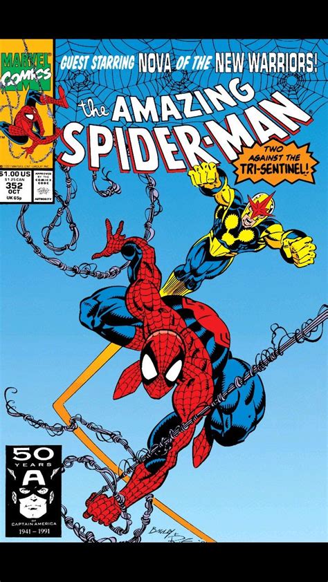 Mark Bagley Amazing Spiderman 352 Spidey And Nova Team Up Marvel