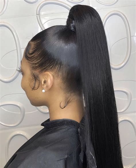 Pin By 𝐌𝐈𝐒𝐒 𝐌𝐀𝐌𝐀𝐒🥂 On Hairstyles Weave Ponytail Hairstyles Black
