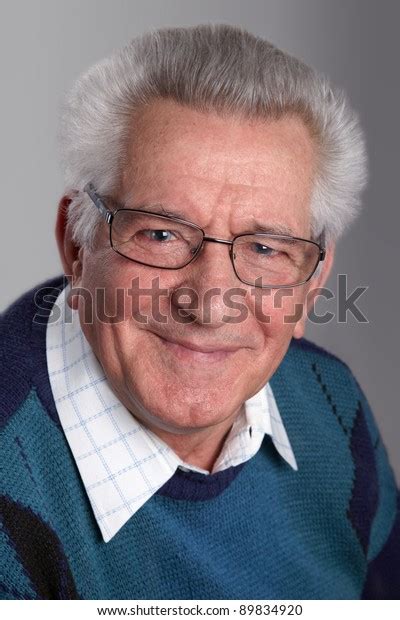 Portrait Old Man Smiling Looking Camera Stock Photo 89834920 Shutterstock