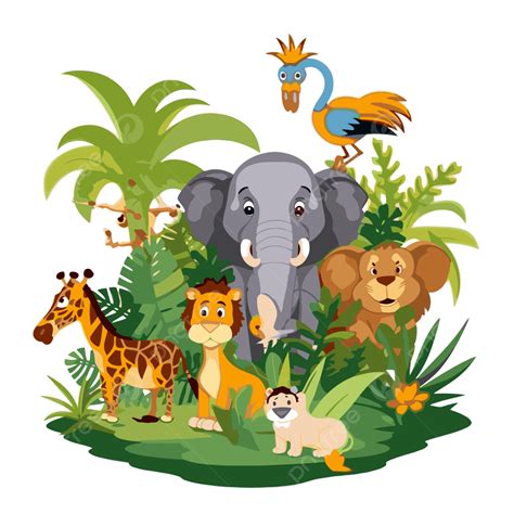 Animals In Jungle Clipart Images