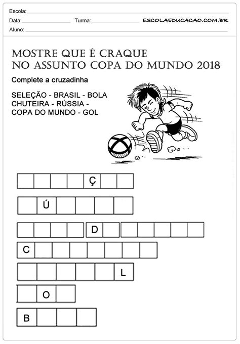 Atividades Para Imprimir Copa Do Mundo 2018 Escola Educacao Images