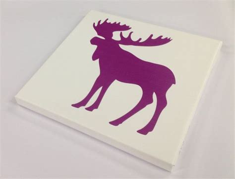 Purple Moose Silhouette Nursery Decor Animal By Avalisadesign 9900