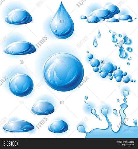 Set Water Drops Vector And Photo Free Trial Bigstock