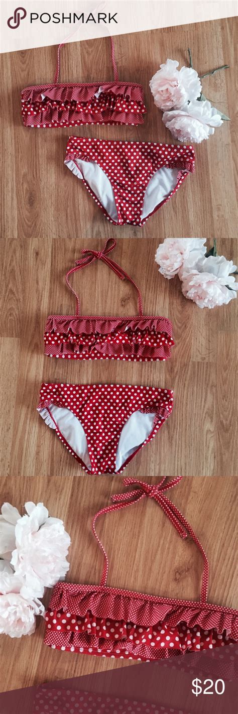 red polka dot ruffle swimsuit set justice bandeau swimsuit set ruffle swimsuit red polka dot