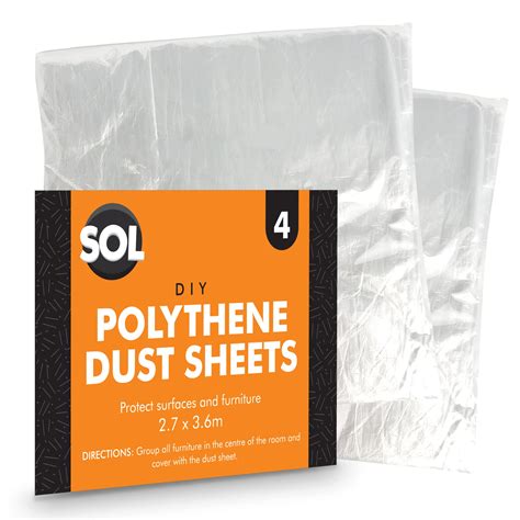 Buy 4pk Plastic Dust Sheets For Decorating 36m X 27m Large Dust