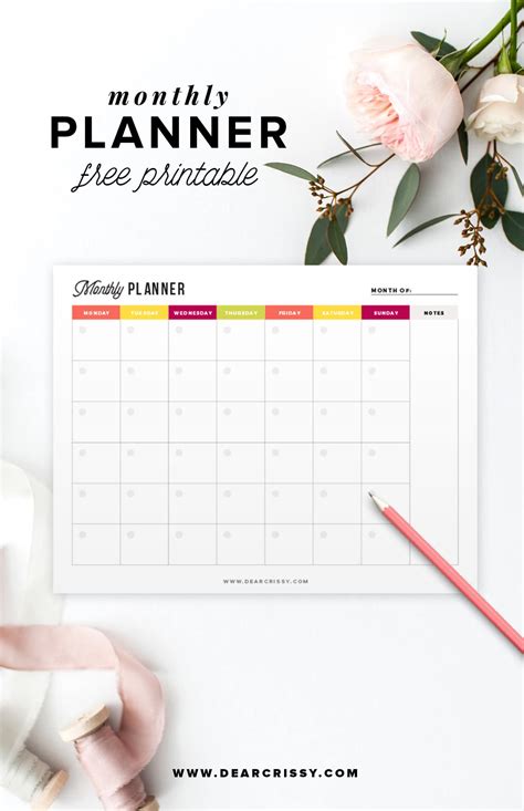 Monthly Undated Calendar Free Download Yesmissy
