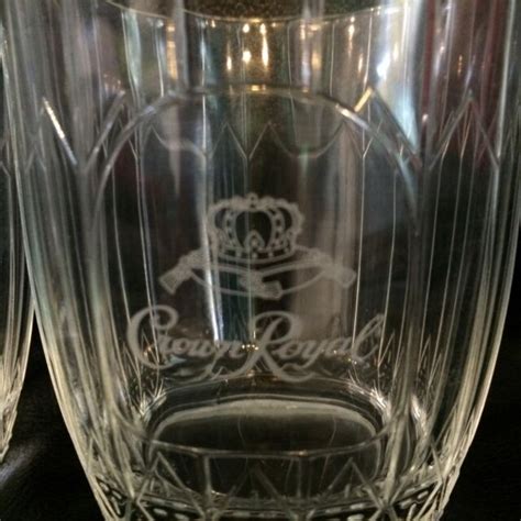 2 Vintage Crown Royal Canadian Whisky Rocks Glasses Genuine Whiskey Glass Euc Ebay