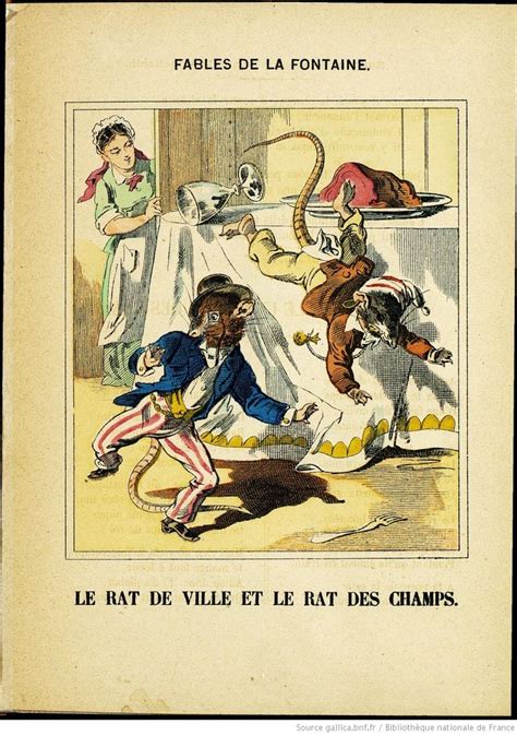 Fables de La Fontaine Images d Épinal Le Rat des ville et le Rat des Champs BnF Fables