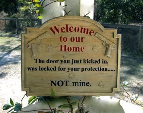 Welcome Home Gun Warning Sign Home By Gpandsonwoodcrafting On Etsy