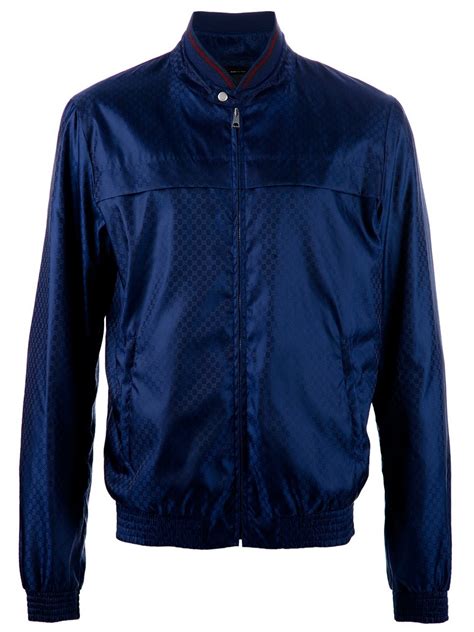 Gucci Bomber Jacket In Blue For Men Lyst