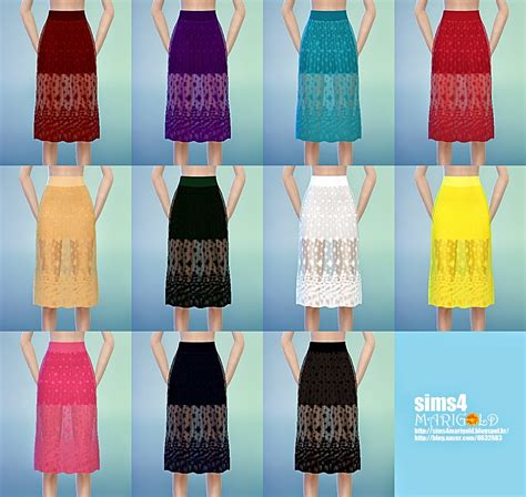 Lace H Line Midi Skirt레이스 미디 스커트여성 의류 Sims4 Marigold