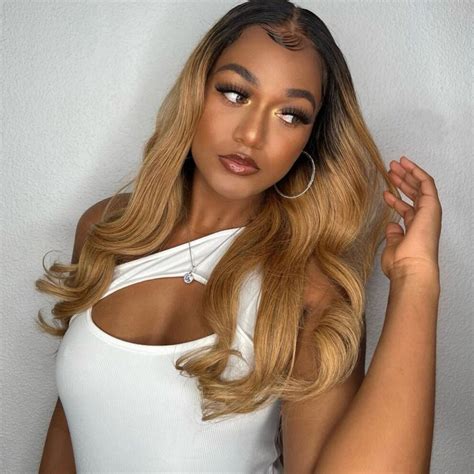 Ombre B Honey Blonde Color Body Wave X Lace Front Wigs