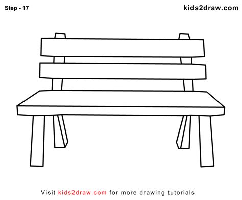 How To Draw A Simple Park Bench Step By Step Litch Magazine Furniture