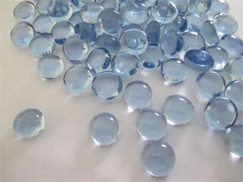 Blue Glass Pebbles Light Blue Mosaic Glass Pebbles Round