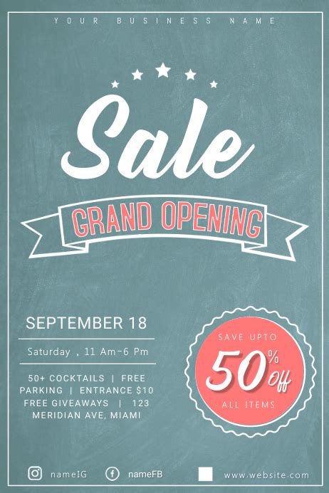 Grand Opening Sale Poster Template Postermywall