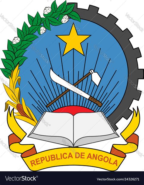 Coat Arms Republic Angola Royalty Free Vector Image