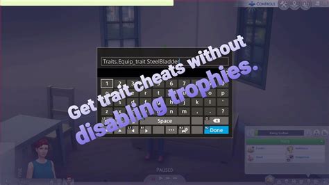 Cheat codes allow you to do cool things like disable death, instantly gain simoleons, or enable free building anywhere you want. Sims 4 PS4 - Trait cheats DON'T disable trophies (Easier ...