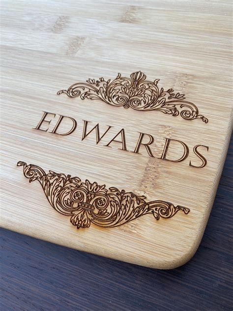 Personalized Charcuterie Board With Name And Flourish Etsy
