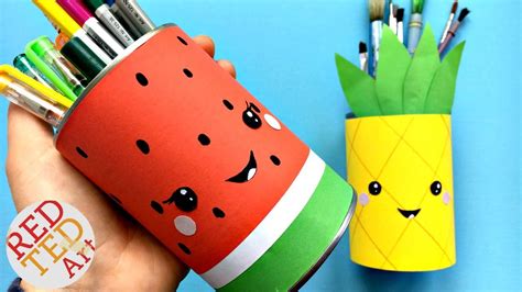Easy Melon Pencil Holder Diy School Supplies Youtube
