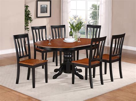 Daily replenishment of the catalog, current reviews and prices. 7-PC OVAL DINETTE KITCHEN DINING SET TABLE w/ 6 WOOD SEAT ...