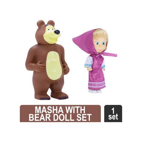 Simba Masha And The Bear Mischievous Masha With Bear Doll Set 3 Years Price Buy Online At