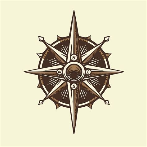 Premium Vector Vintage Compass Illustration Vector