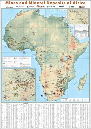 Mines And Mineral Deposits Of Africa 2010 Buy Map Of African Mineral