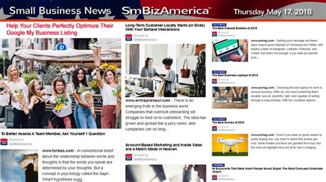 Small Business News Thursday 5-17-18 | Business news, Business, Small ...