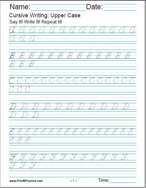 Printable Cursive Writing Practice Sheets Shop Online Save 48